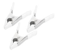 SOLUSTRE 3 Abrazaderas de Resorte de Plástico Blanco de 4 Pulgadas Protección PVC Clips para Soporte de Fondo para Fotografía y Decoración Resistentes y Compactos para Color Aleatorio