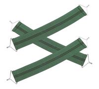 SOLUSTRE 3 Correas de Repuesto Elásticas Verdes para Silla de Eslinga, Kit de Reparación para Sillas de Patio y Tumbonas, Correas de Refuerzo Resistentes para Muebles de Exterior