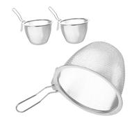 SOLUSTRE 3 Piezas Cesta de Freír Inoxidable Malla para Colar Alimentos Herramienta de Cocina para Frituras Noodles y Dumplings Diseño Compacto y Duradero
