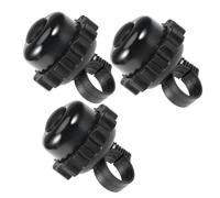 SOLUSTRE 3 Timbres Giratorios para Bicicleta Negros, Campana Fuerte de Aleación de Aluminio Antioxidante, Accesorios para Bici Estándar y Montaña, Alerta Sonora para Ciclismo Seguro