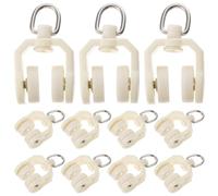 SOLUSTRE 30 Piezas Polea para Riel De Cortina Gancho Ruedas Deslizantes Silenciosas para Guía De Cortina Accesorios para del Hogar