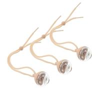 SOLUSTRE 3piezas Colgante de Botella de Perfume con Forma de Gota de Agua Rellenable de Vidrio con Tapa para Aceites Esenciales Decoración Colgante para Espejo de Coche Ambientador de Aceit