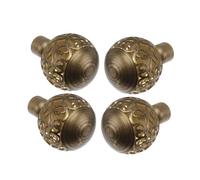 SOLUSTRE 4 Piezas Cabezal De Decoración De Cortina Tapones Decorativos para Cortinas Tapones Profesionales Tapas Extremos De Barra Hogar Decorativos