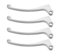 SOLUSTRE 4 Piezas Maneta de Embrague Hidráulico Ajustable para Motocicleta | Acero Plata, Soporte Abrazadera, Alcance Regulable, para Motos de Calle y Dirt Bikes