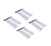 SOLUSTRE 4 Piezas Pegatinas para Cejas Postizas 6d Marrón, Efecto Pelo | Transferencia de Agua, Papel de Transferencia, Curvas y Líneas Rectas, Reutilizables, para Niña