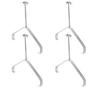 SOLUSTRE 4 Piezas Soporte de Montaje para Azulejos, Soporte de Anclaje para Azulejos, Hierro, Triangular, Ajustable, Plata, para Techos Residenciales y Exteriores, para Sistemas