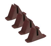 SOLUSTRE 4 Piezas Soporte de Valla de Plástico para Jardín Base Fija para Vallas Pequeñas de Color Marrón Estable y de Instalar para y Patios