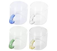 SOLUSTRE 4 piezas Tazas para Té de Diseño y Verde Azul Transparente Tazas Únicas para Degustación Casa y Artístico
