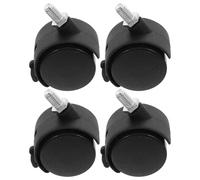 SOLUSTRE 4 Ruedas Giratorias de Alta Resistencia Freno 1,5 Pulgadas M8*13 Mm Doble Rueda 360° para Sillas de Oficina, Escritorios y Muebles, Accesorios para Muebles de Oficina en Casa