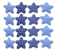 SOLUSTRE 40 Parches Bordados de Estrellas en Tela Vaquera Azul para Coser o Planchar, Ideales para Decorar Ropa, Zapatos y Proyectos DIY como Álbumes y Scrapbooks Color Color Aleatorio