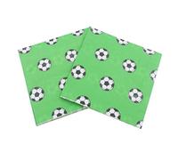 SOLUSTRE 40piezas Servilletas De Fútbol Servilletas De Cumpleaños De Papel Estampadas Para Fiestas De Cumpleaños y Cenas Colorido Unidades