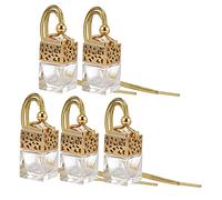 SOLUSTRE 5 Piezas Colgante De Perfume Para Coche Botella Difusora Colgante De Vidrio Vacío Para Perfume De Coche Accesorio De Decoración Para El Salpicadero