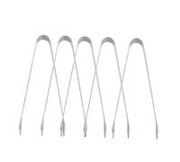 SOLUSTRE 5 piezas Pinzas de Cocina de Acero Inoxidable sin Imán Diseño de Cabeza Redonda Tipo Caracol para Barbacoa y Hielo Mango para Uso Seguro Eventos y Hogares