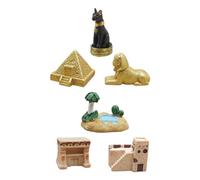 SOLUSTRE 6 Estatuas Piramidales Únicas: Miniaturas del Antiguo Egipto para Decoración De Escritorio, Escenas Históricas De Mesa De Arena, para Aficionados A La Historia.