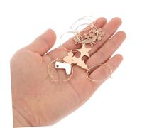 SOLUSTRE 6 piezas Anillos Metálicos para Copa de Vino con Diseño Navideño Identificadores Duraderos para Fiestas Adornos con de y de Decoración Práctica y Festiva para Reuniones Familiares