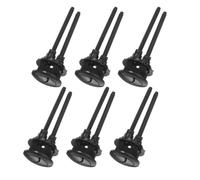 SOLUSTRE 6 Piezas Botón Cisterna Roca Doble Pulsador para Inodoro, Repuesto Abs Negro, Diseño Redondo Elegante y Funcional para Baño en Casa