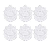 SOLUSTRE 6 Portavelas de Set de 6 Piezas Forma de Transparente de Elegante para Romántica en Bodas y Cenas