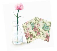 SOLUSTRE 60piezas Servilletas De Papel Creativas Estampado Floral Unidades Para Eventos