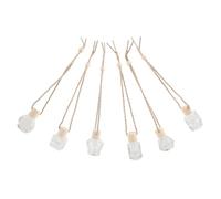 SOLUSTRE 6piezas Colgante De Perfume Para Coche Botellas Difusoras De Fragancia Miniatura Ambientador De Vehículo Decoración De Auto Accesorios De Aromaterapia