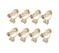 SOLUSTRE 8 piezas Convertidor de Pendientes Clip para DIY Accesorios de Fabricación de Pendientes sin Perforar Clips de Metal Dorado Cómodos y Fáciles de Usar para Regalos Personalizados