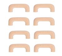 SOLUSTRE 8 Tiradores de Madera para Puertas y Cajones de Gabinete, 64 Mm de Distancia entre Agujeros, Manijas de Armario para Cocina y Muebles, Pack de 8 Piezas, Diseño Sencillo y
