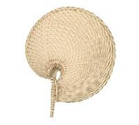 SOLUSTRE Abanico de Mano Woven Fan de Verano Palma Natural para Uso Amarillo
