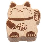 SOLUSTRE Abrebotellas Imán de Madera con Diseño Gato Suerte Abridor Magnético para Cerveza y Refrescos Accesorio Resistente para Refrigerador para Bares y Fiestas