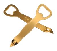 SOLUSTRE Abridores de Botellas de Acero Inoxidable 304, Diseño Intuitivo y Ligero, 2 Piezas Portátiles para Bolsillo o Coche, Agujero Redondo para Colgar Fácilmente