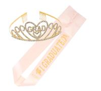 SOLUSTRE Accesorios De Fiesta Banda De Tiara De Graduación y De Oro Decoraciones 2024