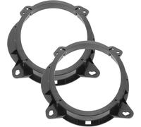 SOLUSTRE Adaptador de Altavoz Mejora Sistema de Audio y Calidad de Sonido para Coche en Plástico Negro, Anillo Espaciador 1 Par para Altavoz Automotriz