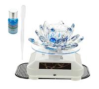 SOLUSTRE Adornos de Loto Solar Giratorio para Coche Decoración de Aromaterapia Luz para Ventana de Automóvil Color Mediano Material Plástico