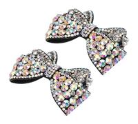 SOLUSTRE Adornos para Zapatos de Moda Lazo Negro Pequeño, Accesorio Decorativo Manual para Sandalias y Bolsos, Complemento Creativo para Fiestas y Bodas, Par de Accesorios Elegantes