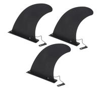 SOLUSTRE Aletas Centrales de Nailon Negro Clip para Tabla de Surf Paddle, 3 Piezas, Diseño Resistente para Giros Rápidos y Fuerte Flexión Agua