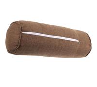 SOLUSTRE Almohada de Yoga Cilíndrica 1 Pieza, Algodón y Lino, Color Café 14.5 X 58.5 Cm, Cojín Lumbar Multiusos para Soporte y Descanso en Ejercicios, Accesorios de Yoga