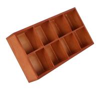 SOLUSTRE Bandeja de Madera con 8 Compartimentos Vintage Organizador Multifuncional para Frutos Secos y Aperitivos Caja Separadora para Bolsitas de Té y Postres Almacenamiento para Mesa