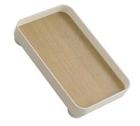 SOLUSTRE Bandeja de Madera para Almacenamiento Multifunción Decoración Rústica para Baño y Entrada Organizador de Joyas y Cosméticos Bandeja de Escritorio Elegante y para Llaves y Objetos