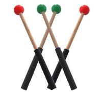 SOLUSTRE Baquetas de Marimba y Mazos de Percusión de Madera y Caucho, 2 Pares Resistentes para Músicos y Uso en Conciertos Varios estilos