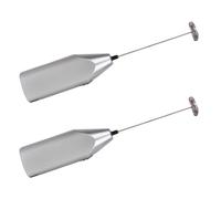 SOLUSTRE Batidora de Huevos Doméstica Eléctrica de Acero Inoxidable, Práctica y Flexible para Mezclar y Espumar Leche, Pack de 2 Unidades Ligera y Portátil para Uso en Casa