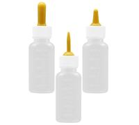 SOLUSTRE Biberones para Cachorros y Gatitos 3 Unidades Tetinas Flexibles y Tapas, Botellas de Silicona Resistentes para Alimentación de Mascotas Pequeñas en Casa