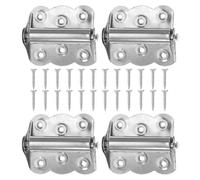 SOLUSTRE Bisagras de Resorte para Puertas Mosquiteras, Acero Inoxidable Cierre Automático y Tornillos 4 Piezas, Ideales para Puertas y Muebles Exteriores
