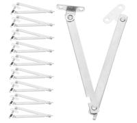 SOLUSTRE Bisagras De Soporte De Tapa De 10 Piezas: Soporte De Tapa Plegable Inoxidable - Herrajes De Plegables Para Armarios, Cofres, Cajas De Madera