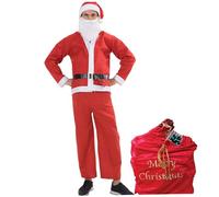 SOLUSTRE Bolsa de Obsequio de Navidad Roja Grande para Dulces Accesorio de Disfraz de Papá Noel para Fiestas de Navidad