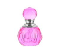 SOLUSTRE Botella de Cristal Artificial Rosa para Perfumes y Aceites Esenciales, Fácil de Llenar Buen Sellado, Adorno Delicado y Práctico el Hogar