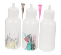 SOLUSTRE Botellas Exprimibles de DIY Botella Recargable con Aplicador de Punta Fina y Boquillas para Manualidades y Pintura