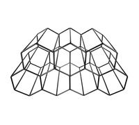 SOLUSTRE Botellero Circular Metálico Forma De Panal De 7 Agujeros Negro, Soporte para Botellas De Vino, Diseño Compacto para Cocina y Comedor, Expositor Resistente De Metal Independiente