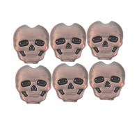 SOLUSTRE Botones de Clavija de Afinación de Guitarra Forma de Calavera de Metal Cobre Rojo, 6 Piezas Pequeñas para Guitarra Acústica Folk y Electroacústica, Reemplazo