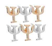 SOLUSTRE Broches de Aleación para Mujer 6 Piezas Símbolo Psi, Pin Divertido para Psicólogos y Psiquiatras, Insignia de Mochila en Oro y Plata, Accesorio Multifuncional para Ropa y Bolsos