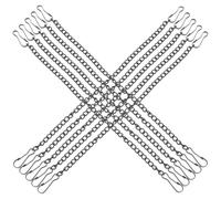 SOLUSTRE Cadenas Colgantes de Metal Negras 1.2 Mm Grosor 20 Cm Longitud con Gancho para Colgar Cuadros, Plantas y Carteles, Set de 20 Unidades para Jardineras y Decoración