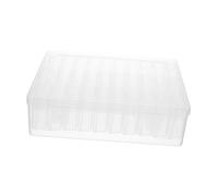 SOLUSTRE Caja Cuadrada Pequeña Transparente De Plástico Para Componentes Electrónicos y Joyería Organizador Con Divisor Para Colección De Aparejos y Maquillaje