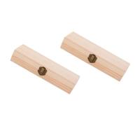 SOLUSTRE Caja de Lápices de Madera Portátil para Decoración Colegio, Estuche de Almacenamiento Delicado y Simple, Adecuado para Papelería en Casa y Escuela, Pack de 2 Unidades